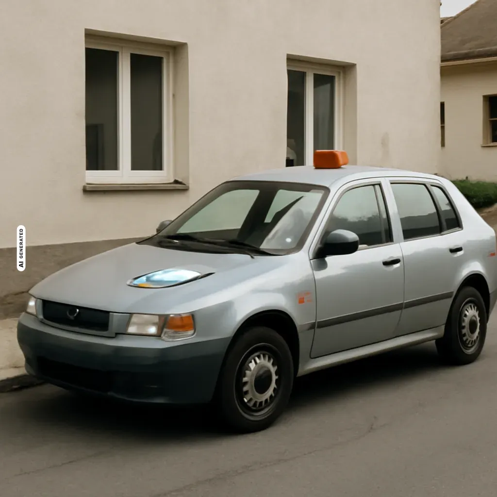 KFZ Recht & Gesetze – Was ist erlaubt? 12 Fahrschulauto vor Gebäude – Symbolbild Führerschein Kosten Österreich