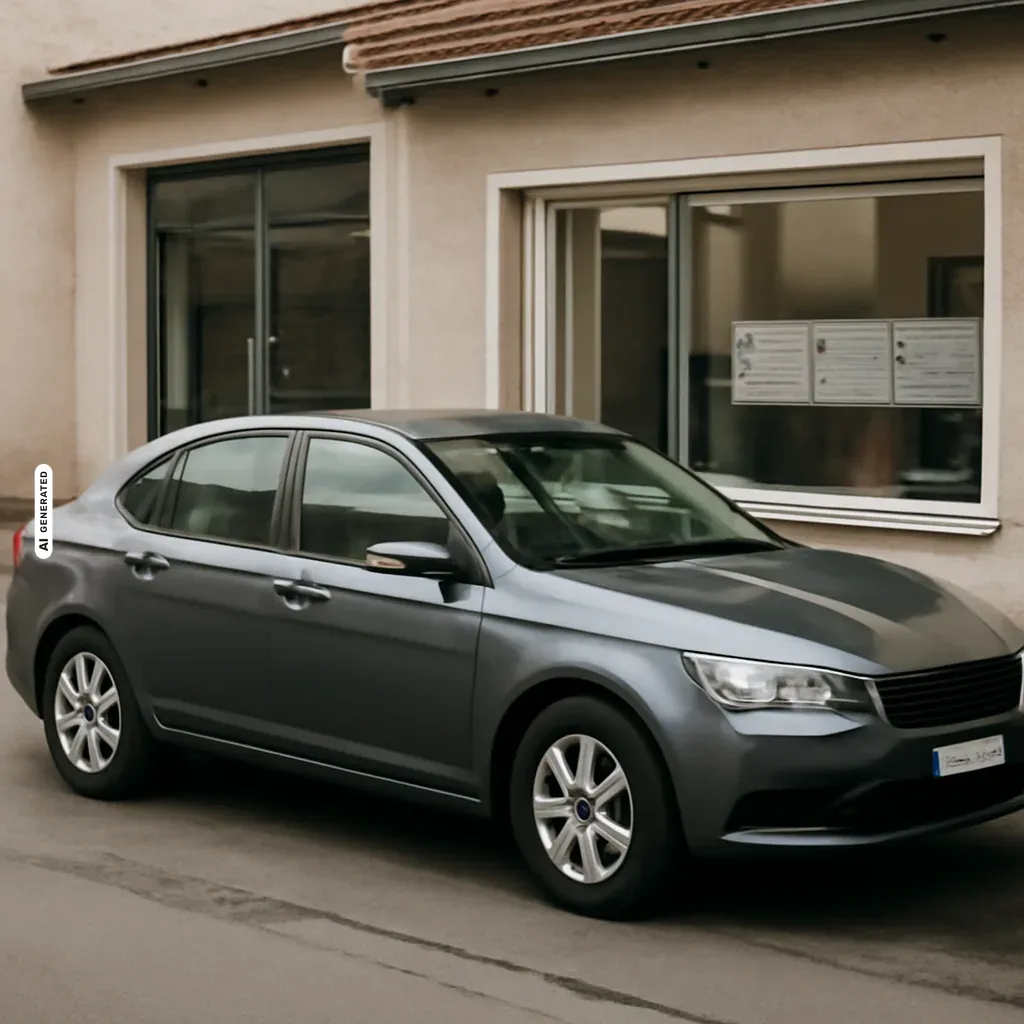 KFZ Recht & Gesetze – Was ist erlaubt? 13 Auto vor Zulassungsstelle – Symbolbild KFZ-Anmeldung Kosten Österreich